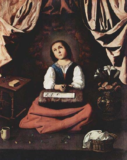 Francisco de Zurbaran The Young Virgin oil painting image